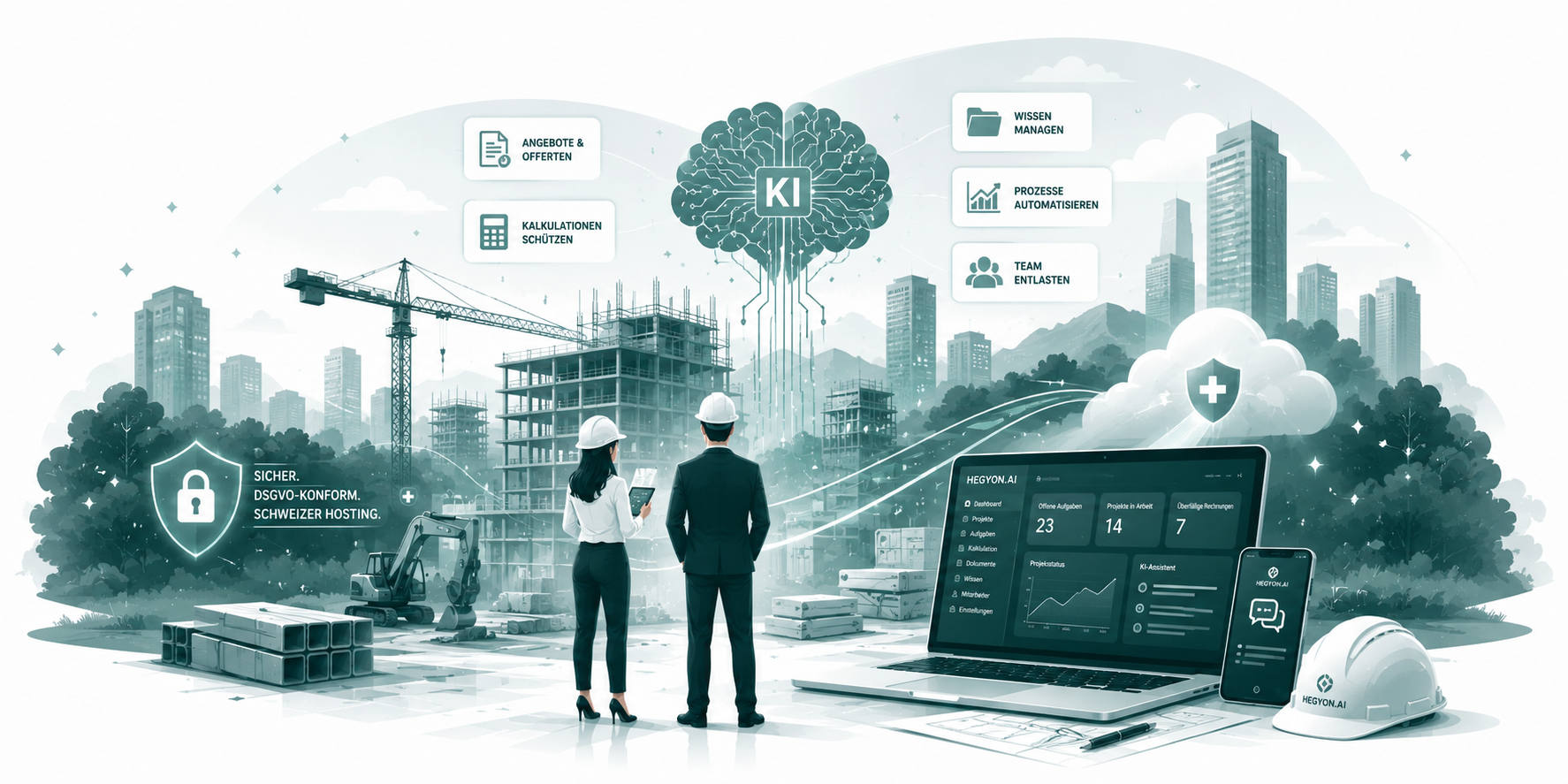 Rolling Out AI in a Construction Company, A Step-by-Step Guide for Swiss SMEs (incl. 2026 Security Playbook)